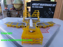 Aircraft Maintenance Scaffolding for dual engine planes